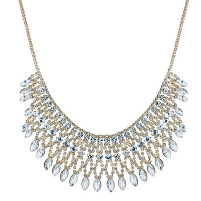 Silver diamante collar necklace